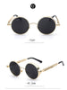 Coating Mirrored Sunglasses Round Circle